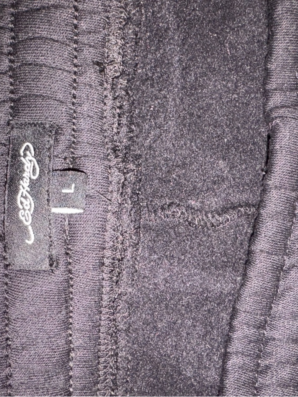Ed Hardy Black Sweatpants with Yellow Script and Multi-Color Graphic - Picture 2 of 2